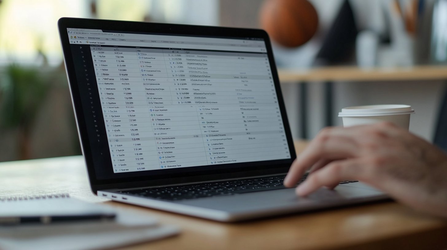 A laptop showing a spreadsheet with sports academy financial planning and pricing model